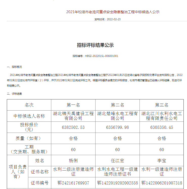 2021年松滋市老洈河重点安全隐患整治工程中标候选人公示.png