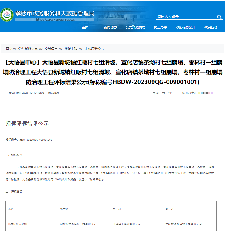 大悟县新城镇红畈村七组滑坡、宣化店镇茶坳村七组崩塌、枣林村一组崩塌防治理工程.png